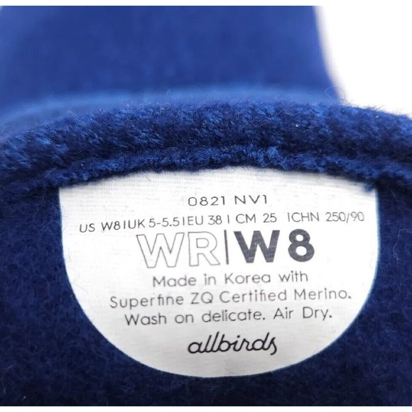 Allbirds (Womens 8) Sams Club Wool Runners Blue Limited Edition Lace Up Shoes - Picture 7 of 8